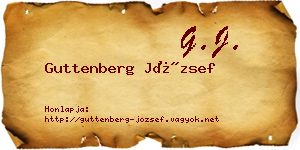 Guttenberg József névjegykártya